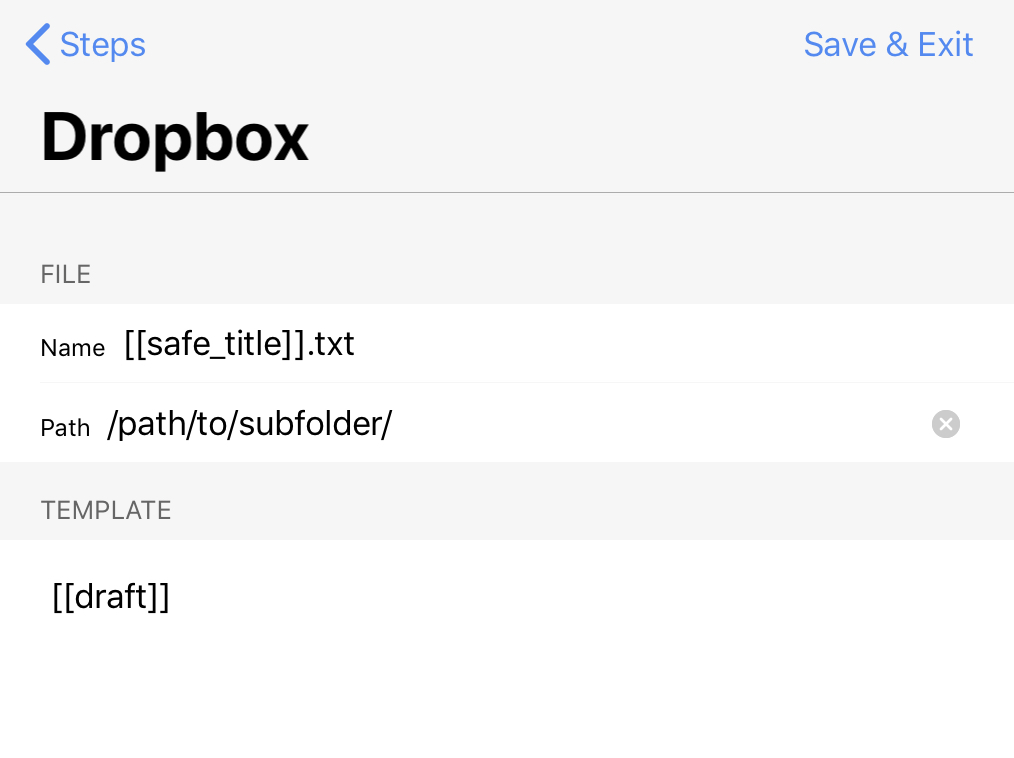 Drafts and Dropbox All this